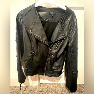 Topshop Black leather jacket - M